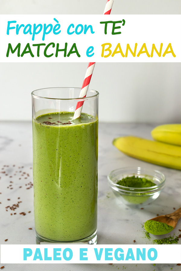 Frappè con tè matcha e banana immagine