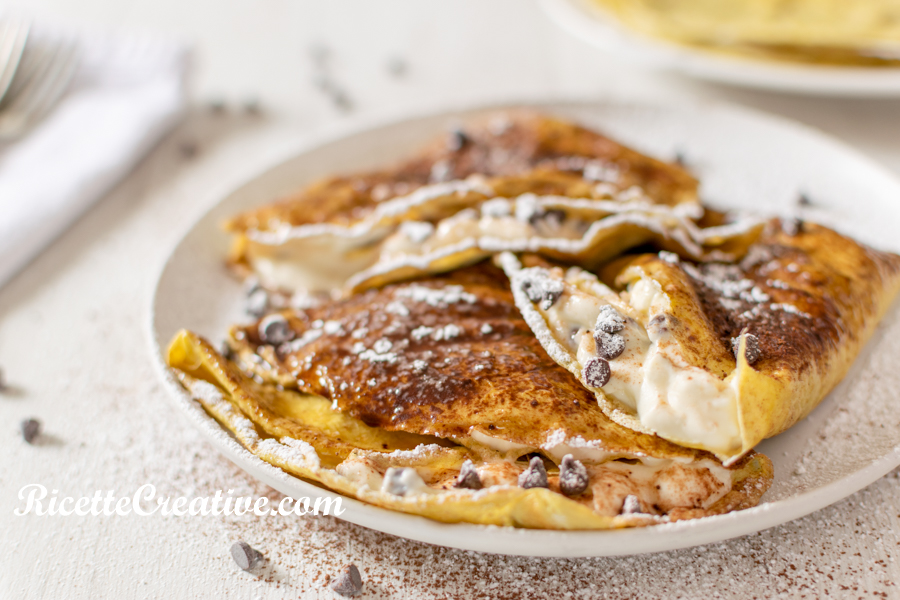 Crepes con crema al mascarpone low carb